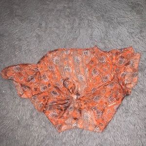 Fun Orange Crop Top.